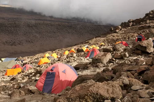 Machame route camps and campsite guide: rest stop in the sky